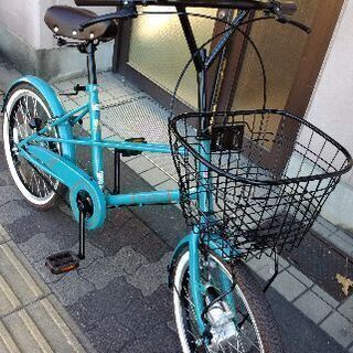 美品☆Velio[ベリオ]20吋 コンパクトサイクル シングル/LEDオート/ブルー