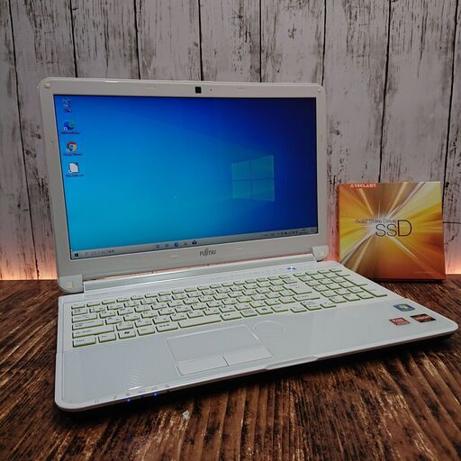 【高速起動】FUJITSU ノートPC AH53/H 新品 SSD 240GB AMD A6‐3420M 1.50GHz‐2.40GHz 15.6インチ メモリ 6GB パソコン