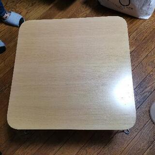 【ネット決済】USED 木材 折りたたみ式 ローテーブル ブラウ...