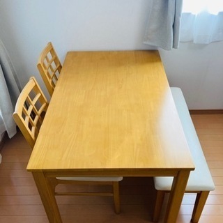 ダイニングテーブルセット 4点 4P 食卓テーブル 机 椅子 ベ...