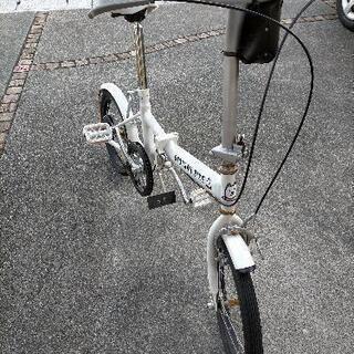 折りたたみ自転車 白 ソフトバンク おとうさんバイク