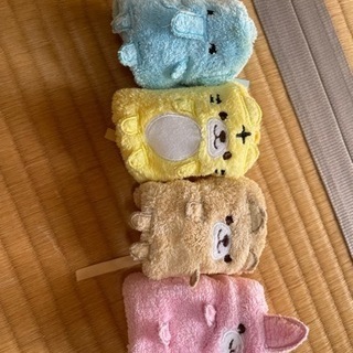 ぬいぐるみになるミニタオル　4枚　値下げしました