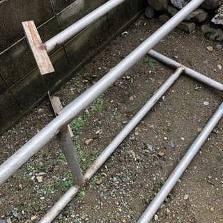 ステンレス　手すり付き梯子