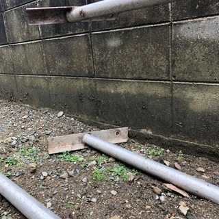 ステンレス　手すり付き梯子