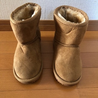 子供靴　冬用　ブーツ　22cm 茶色　300円