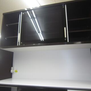 R079 国産大江木工製 キッチンボード、食器棚、幅140cm 訳あり