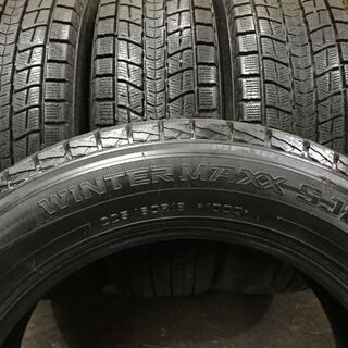 DUNLOP WINTER MAXX SJ8 225/60R18 18インチ スタッドレス 4本 2017年製 バリ溝 エクストレイル エスクード等　(TC278)クレジットカード QRコード決済可能