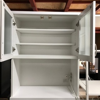?綺麗,激安,美品。ホワイト 食器棚&レンジ台?