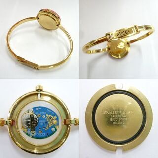 本物 GUCCI チェンジブレス 11/12 レディース 2針 クオーツ バングル