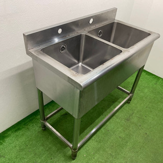 業務用　ステンレス　２槽シンク流し台　厨房　店舗　飲食店　W９００ｘＤ４５０ｘＨ８００ｍｍ-第二弾❗️新品未開封シャーププラズマクラスタースペアフィルター付き加湿空気清浄機未開封新品