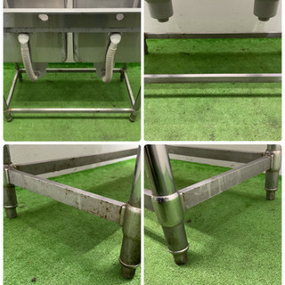 業務用　ステンレス　２槽シンク流し台　厨房　店舗　飲食店　W９００ｘＤ４５０ｘＨ８００ｍｍ