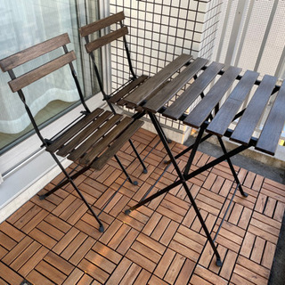 IKEA 折りたたみ式テーブル イス タイルセット