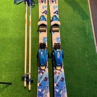 【ネット決済】スキー板、ストック　ジュニア用