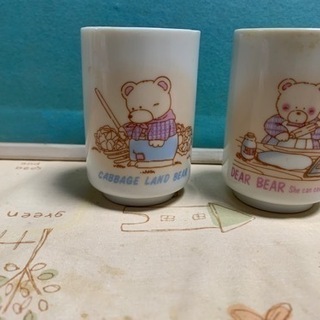 クマさんの湯のみ茶碗