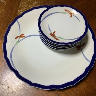 【引取限定・差上げます】香蘭社　大皿１枚と取り皿５枚