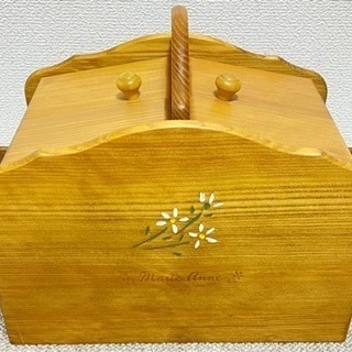 【ネット決済】【未使用】木製ソーイングボックス