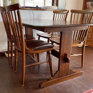 【値下げ】カリモク　ダイニングテーブル 値下げ】カリモク 6人掛けダイニングテーブルセット