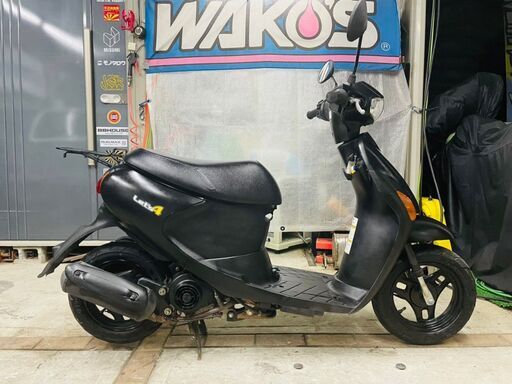 ☆千葉県木更津市から実動!レッツ4 黒 Fi バッテリー新品!シート