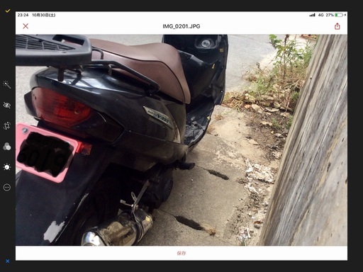 アドレスv125 k7 エンジン実働 本物 前事故車！！ ( 現在取り引き中 