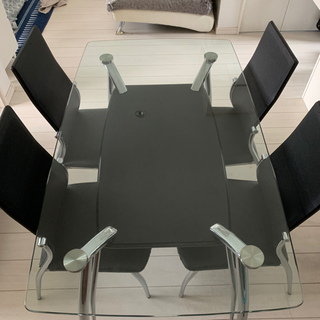 【ネット決済】ダイニングテーブルセット　椅子4脚