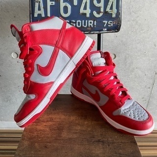 NIKE BY you ナイキ　ネバダ大学　カレッジカラー　ラスベガス　ダンクHigh 美品！　27cm NIKE BY you ナイキ ネバダ大学 カレッジカラー ラスベガス ダンクHigh