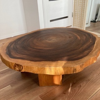 【ネット決済】無垢材の天然木ローテーブル 