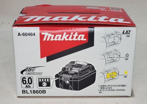 【苫小牧バナナ】新品・未使用品☆makita/マキタ BL1860B リチウムイオン電池 電動工具 バッテリー 18V 6.0Ah B♪