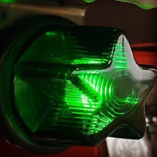 【ネット決済・配送可】星型バスマーカー用　ガラスレンズ緑
