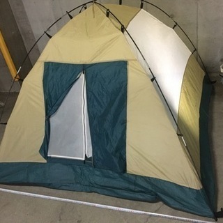 テント　ドーム型　2m×2m ダブルウォール　グリーン