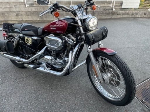 決まりました。年末特値29日迄　ハーレー　xl1200c 赤黒　シーソーペダル
