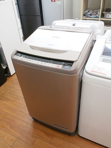 【中古品】HITACHI　”BEATWASH”　10kg洗濯機　BW-V100A　2017年製