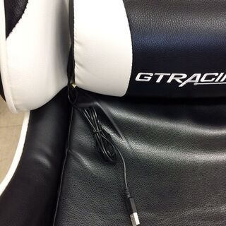 J664 GTRacing ゲーミングチェア デスクチェア ゲーム用チェア リクライニング ハイバック ヘッドレストひじ掛け付き 高さ調整機能 PUレザー ホワイト　オットマン付