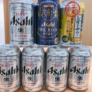 アサヒスーパードライ5缶と他2缶