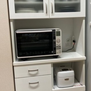 【ネット決済】ニトリ キッチンボード 食器棚 ホワイト キッチン...
