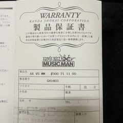 ミュージックマンAxisSunburst サンバースト