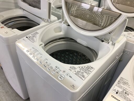 洗濯機の分解クリーニング行っています！配送設置込み！東芝6.0K洗濯機2016年製分解クリーニング済み！