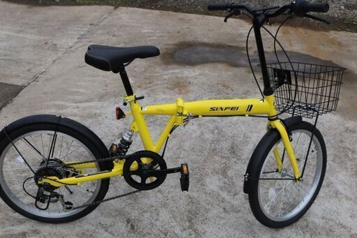 20インチ　6段ギア　折畳　新車未使用展示車　人気のイエロー 20インチ 6段ギア 折畳 新車未使用展示車 人気のイエロー 自転車
