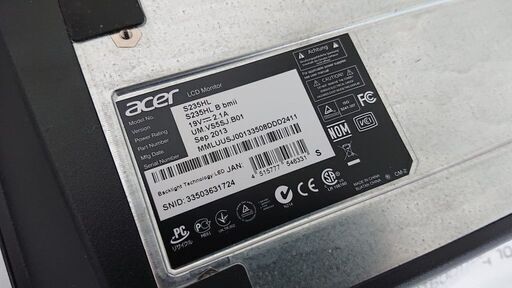 Acer S235HL B bmii 23インチ　モニター HDMI　A002