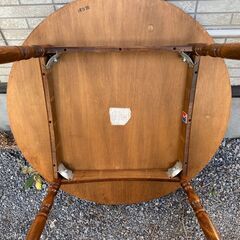 飛騨産業 キツツキマーク ダイニングテーブル アームチェア 食卓テーブル ウィンザーチェア 丸形 木製 アンティーク ヴィンテージ レトロ