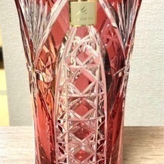 【新品】江戸切子　カガミクリスタル　花瓶
