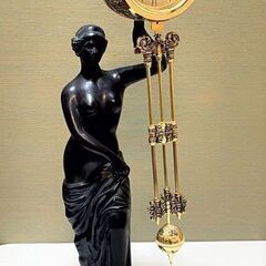 CITIZEN シチズン 新栄光の女神像 クォーツ式置き時計 ブロンズ 電池式