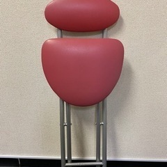 交渉中　折り畳みパイプ椅子(赤)