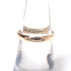 E508 K18 ゴールド YG 2.7g 指輪 リング シンプル アクセサリー