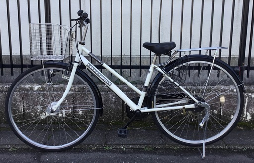 美品・整備済＞シティサイクル・27インチ自転車・外装6段変速 一文字