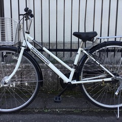 美品・整備済＞シティサイクル・27インチ自転車・外装6段変速 一文字 