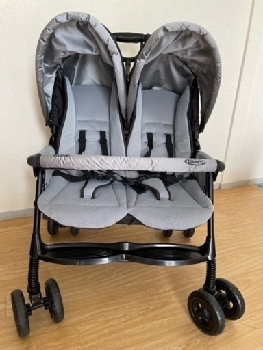 【新品同様】2人乗りベビーカー