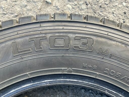 DUNLOP 205/70R16 111/109L LT 6本 トラックタイヤ冬 中古 エルフキャンターダイナなどに