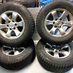 プラド 純正 アルミホイール ＋ スタッドレスタイヤ ＋ 純正ナット 20000円💰ブリヂストン DM-V1 ⭐265/65R17 17×7.5J off30 PCD139.7 4本 J4