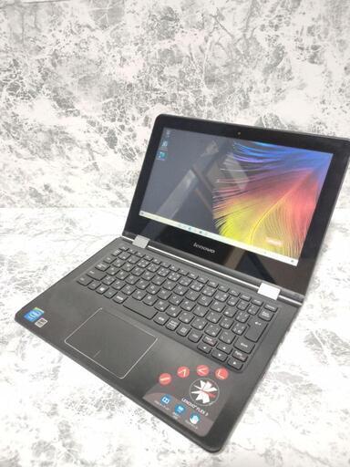 【美品◎タッチパネル搭載！ノートPC】持ち運びにも便利な11インチ♪　バッテリー稼働可能　Lenovo　　360度回転ヒンジ　ノートパソコン　Windows10　セットアップ済みですぐ使える♪　PC 無線LAN　Wi-Fi　きれいなホワイト　タッチでスマホやタブレットのようにも