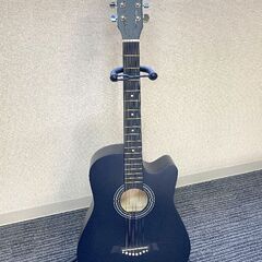 JM13331)ブラックのフォークギター(アコースティックギター...